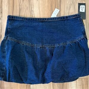 Refuge Denim Skirt in Deep Blue